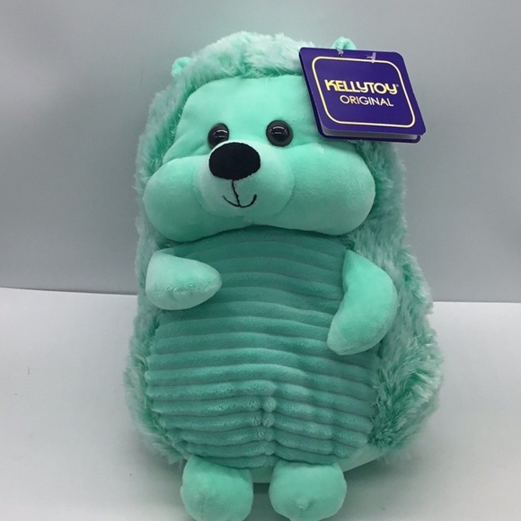 💵3/$12 FILL A BOX SALE! Kelly Toy Teal Green Hedgehog Plush - Picture 1 of 4